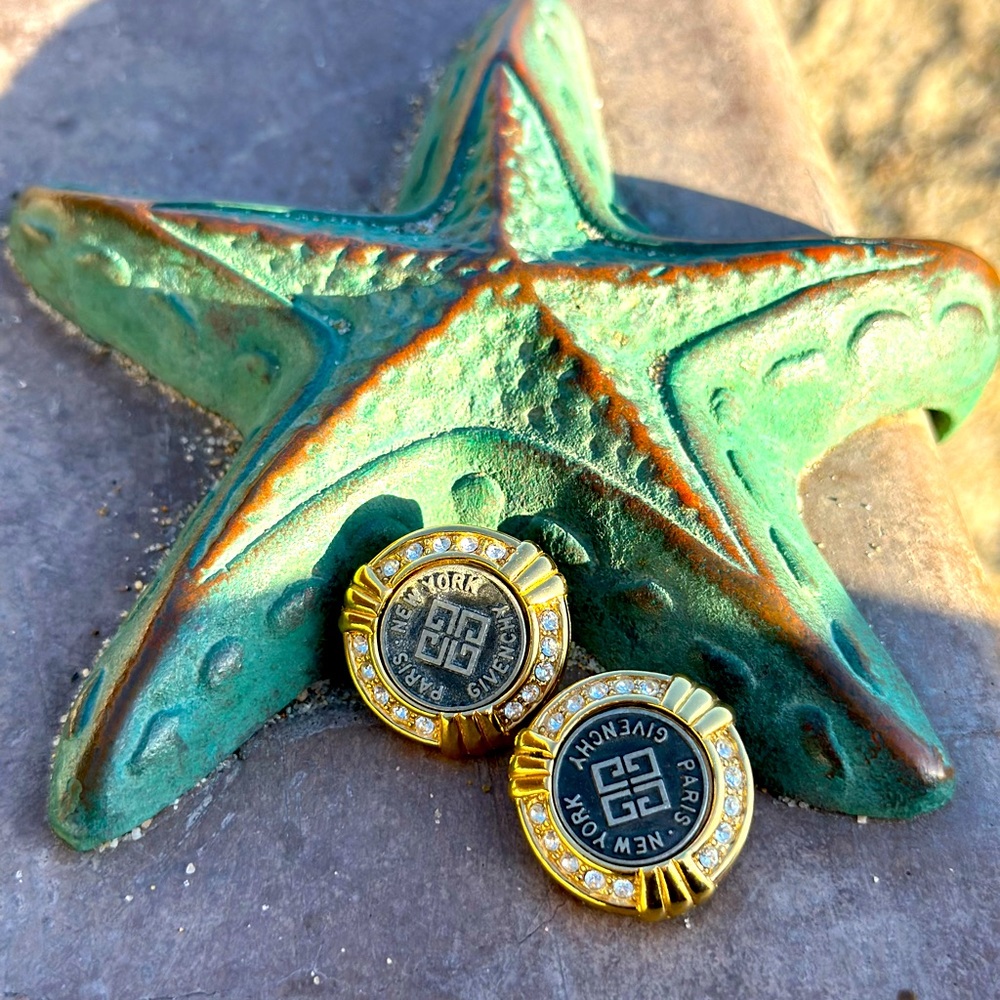 GIVENCHY LOGO COIN EARRINGS